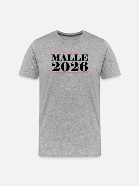 Malle 2026 - Men's Premium Organic T-Shirt - heather grey