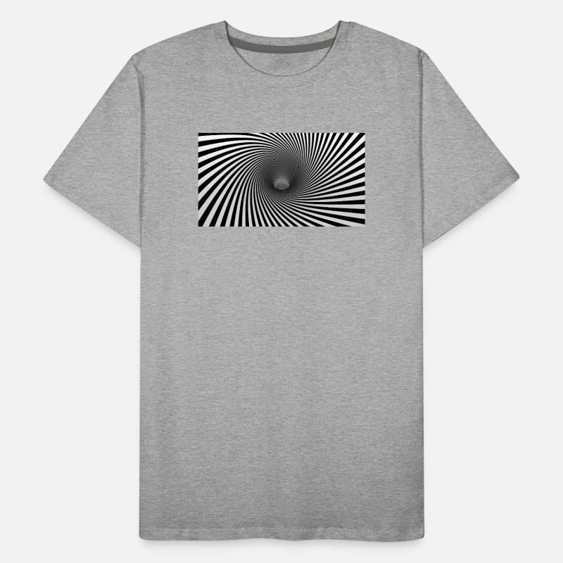 Spirale Noir-Blanche Hypnotique T-shirt bio Premium Homme