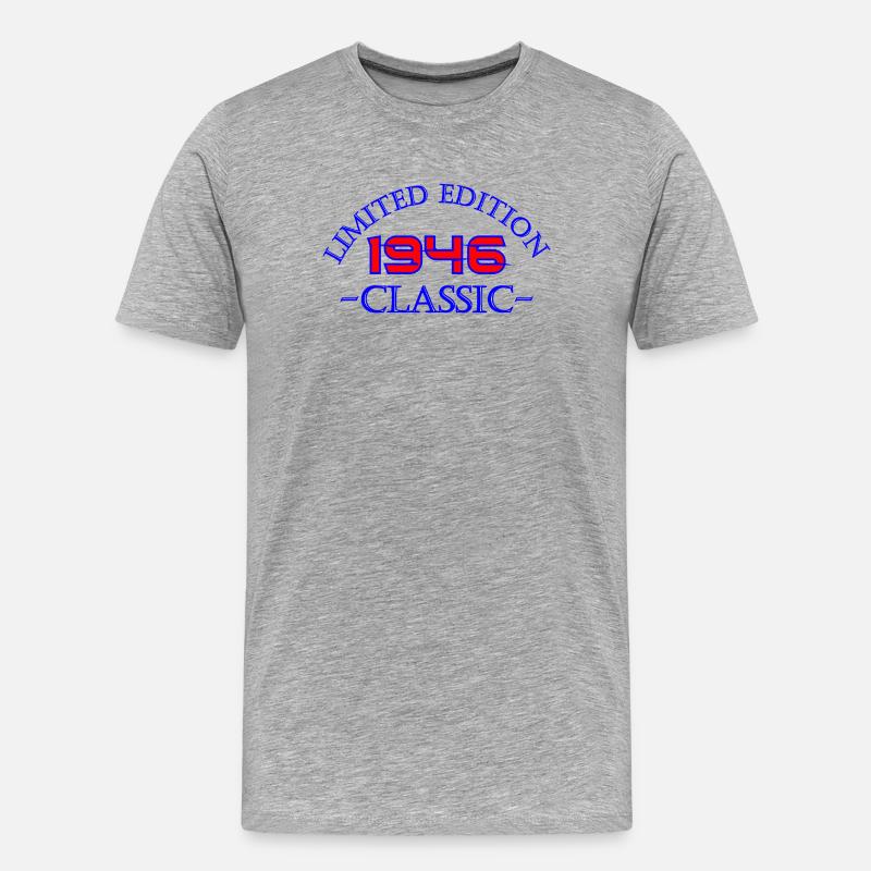 1946 Classic Limited Edition - Männer Premium Bio T-Shirt - Grau meliert