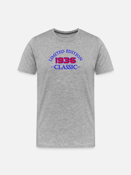 Édition Limitée Classique 1936 - T-shirt bio Premium Homme - gris chiné