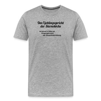 Favorite dish - Men's Premium Organic T-Shirt - heather grey - Front - Damien (186cm)
