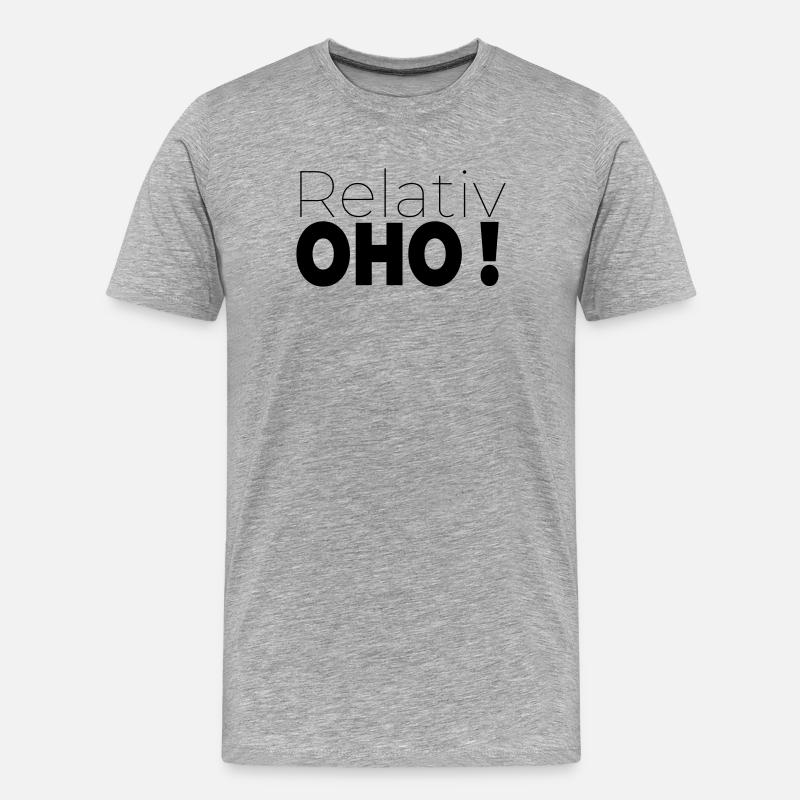 Relativ oho - Männer Premium Bio T-Shirt - Grau meliert