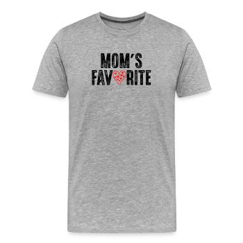 Le préféré de maman - T-shirt bio Premium Homme - gris chiné - Devant - Damien (186cm)