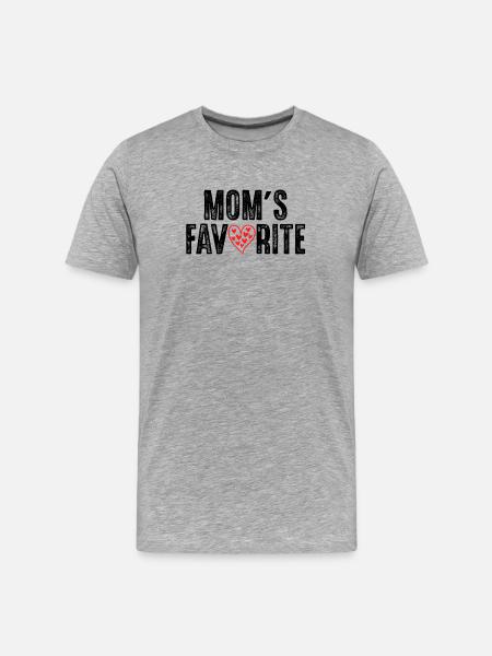 Mutters Lieblings - Männer Premium Bio T-Shirt - Grau meliert
