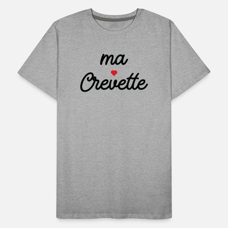 Ma Crevette Coeur Script Tee T-shirt bio Premium Homme