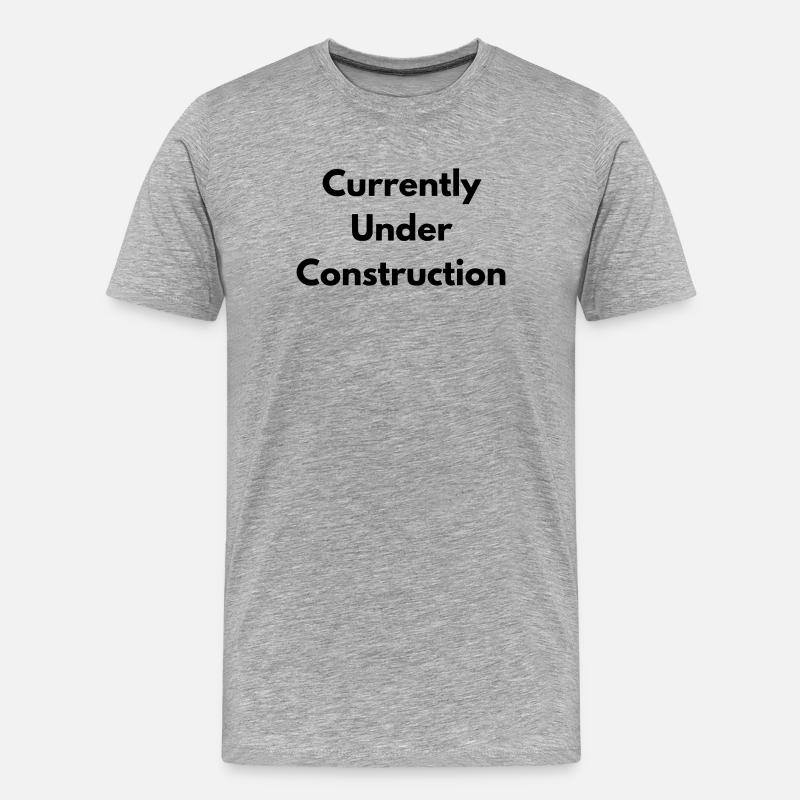 Derzeit im Bau - Männer Premium Bio T-Shirt - Grau meliert