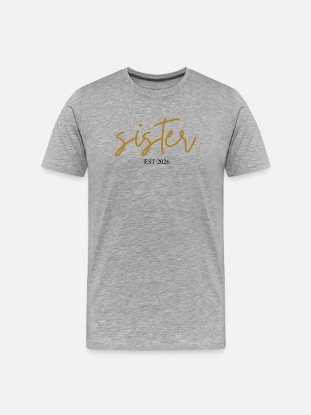 Sister Est 2026 - Men's Premium Organic T-Shirt - heather grey