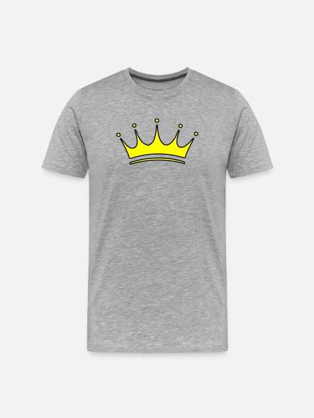 Crown Symbol - Men's Premium Organic T-Shirt - heather grey