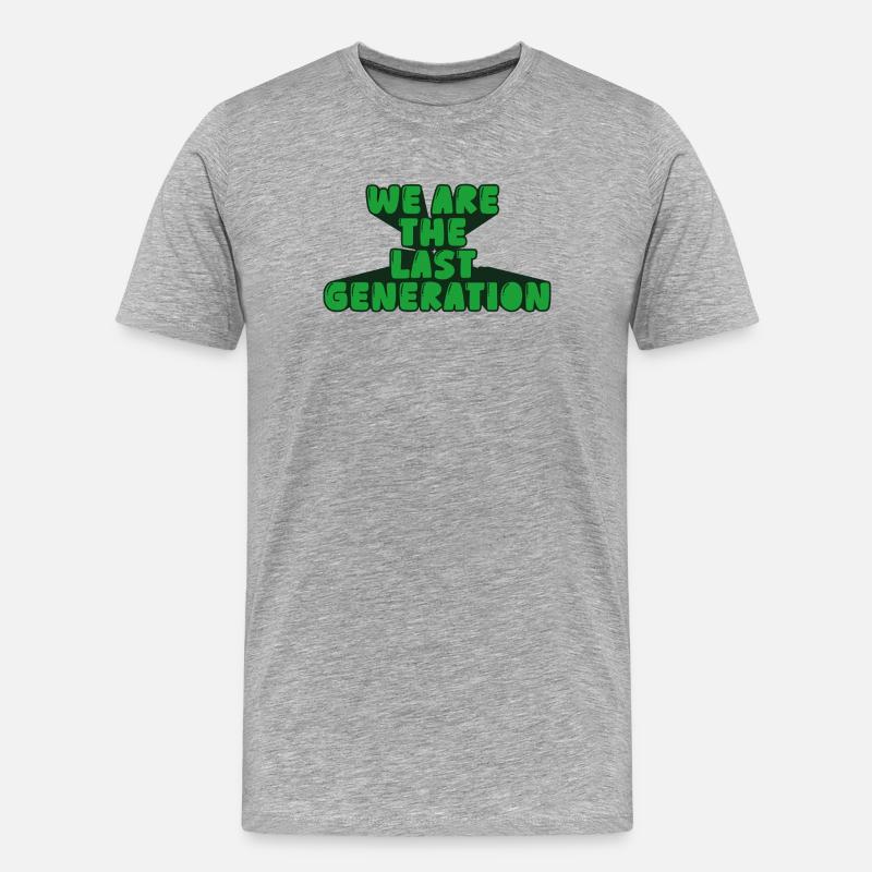 Wir sind die letzte Generation - Männer Premium Bio T-Shirt - Grau meliert