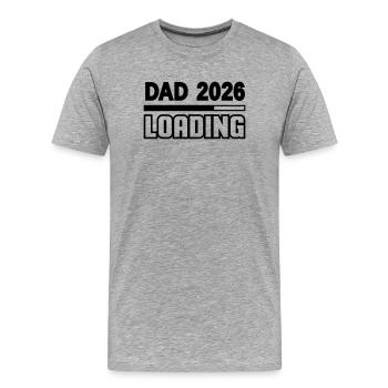 dad_2026_loading - Men's Premium Organic T-Shirt - heather grey - Front - Damien (186cm)