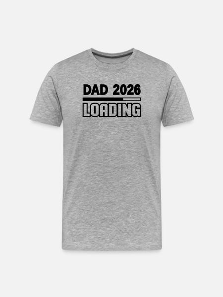 dad_2026_loading - Männer Premium Bio T-Shirt - Grau meliert
