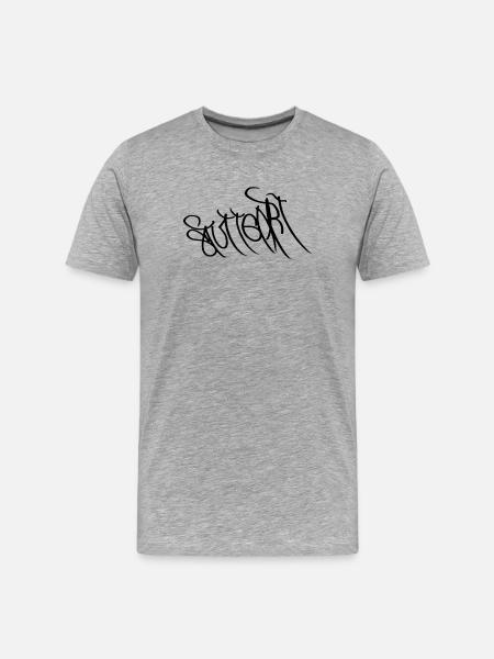 Stuttgart Street Art Cap Souvenir - Men's Premium Organic T-Shirt - heather grey