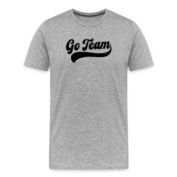 Go Team - Men's Premium Organic T-Shirt - heather grey - Front - Damien (186cm)
