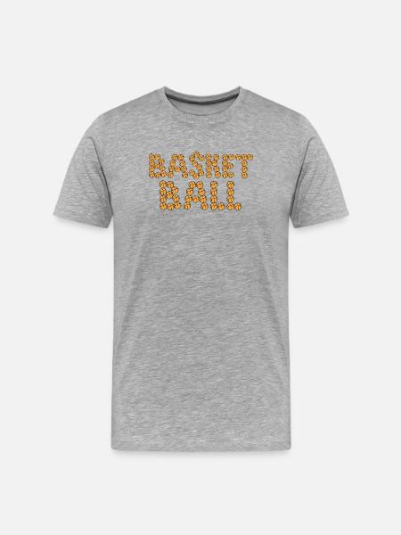 Basketball typography - Men's Premium Organic T-Shirt - heather grey