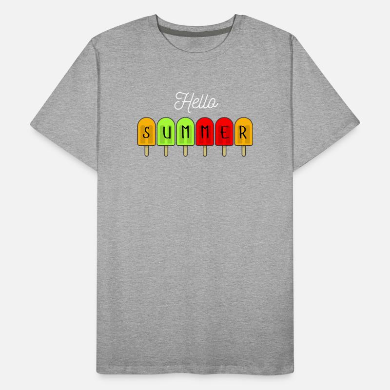 Hello Summer Popsicles T-shirt bio Premium Homme