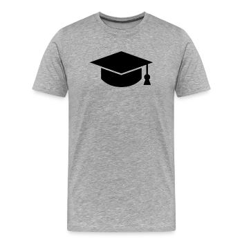 Graduation cap - Men's Premium Organic T-Shirt - heather grey - Front - Damien (186cm)