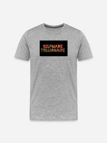 Selfmade Trillionaire Floral - Men's Premium Organic T-Shirt - heather grey