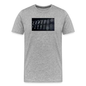 Motif abstrait de lumière floue avec un bokeh doux - T-shirt bio Premium Homme - gris chiné - Devant - Damien (186cm)