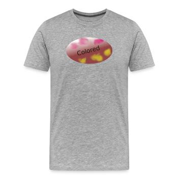 Couleurs pastel : motif de taches de couleur - T-shirt bio Premium Homme - gris chiné - Devant - Damien (186cm)