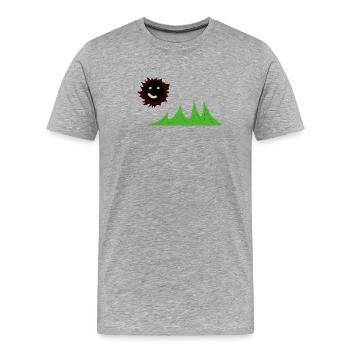 Red_light_green_gras - T-shirt bio Premium Homme - gris chiné - Devant - Damien (186cm)