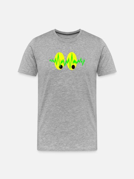 Pulsating Eyes Electro Pattern - Men's Premium Organic T-Shirt - heather grey