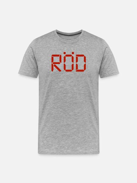 Rot – LCD - Männer Premium Bio T-Shirt - Grau meliert