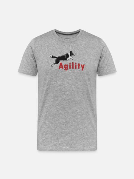 Agility logo "Jumping" - Men's Premium Organic T-Shirt - heather grey
