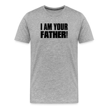 i am your father - T-shirt bio Premium Homme - gris chiné - Devant - Damien (186cm)