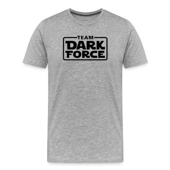 Team dark force - Men's Premium Organic T-Shirt - heather grey - Front - Damien (186cm)