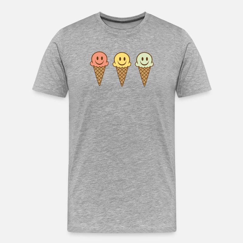 Eis - Männer Premium Bio T-Shirt - Grau meliert