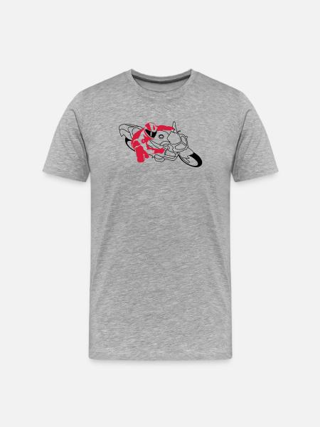motorrad_2 - T-shirt bio Premium Homme - gris chiné