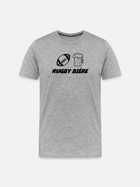 Rugby - Men's Premium Organic T-Shirt - heather grey