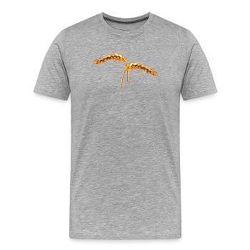 plant - Men's Premium Organic T-Shirt - heather grey - Front - Damien (186cm)