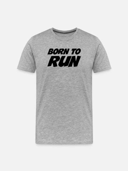 Born to run Athletics - Men's Premium Organic T-Shirt - heather grey