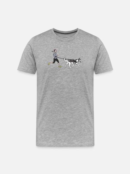 Canicross - T-shirt bio Premium Homme - gris chiné