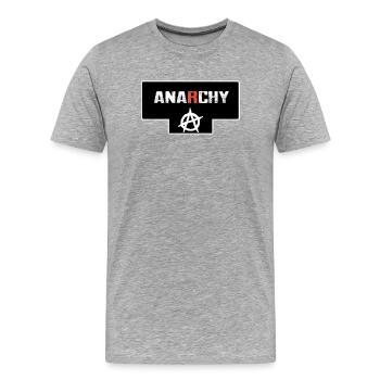 anarchie - T-shirt bio Premium Homme - gris chiné - Devant - Damien (186cm)