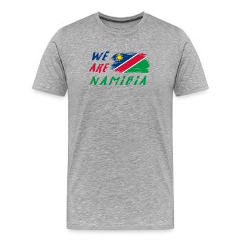 We are Namibia - Men's Premium Organic T-Shirt - heather grey - Front - Damien (186cm)
