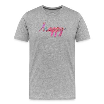 CONTENT - T-shirt bio Premium Homme - gris chiné - Devant - Damien (186cm)