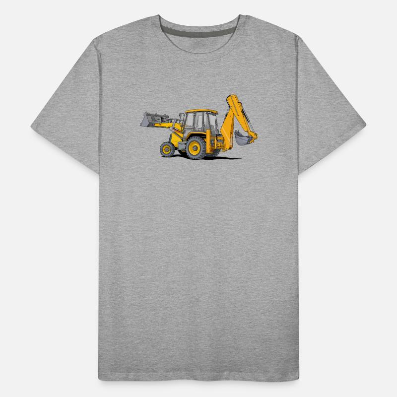 Backhoe Loader Tractor Men's Premium Organic T-Shirt