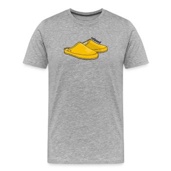 Jaune détendu - T-shirt bio Premium Homme - gris chiné - Devant - Damien (186cm)