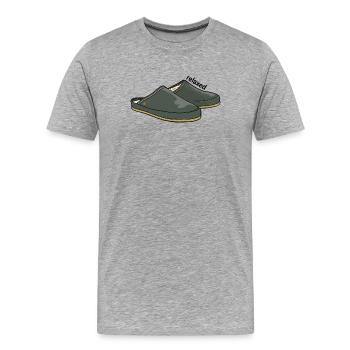 Gris détendu - T-shirt bio Premium Homme - gris chiné - Devant - Damien (186cm)
