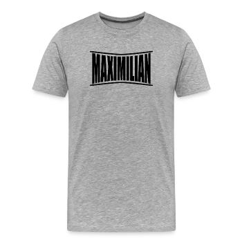 t-shirt Maximilian t-shirt gift idea - Men's Premium Organic T-Shirt - heather grey - Front - Damien (186cm)