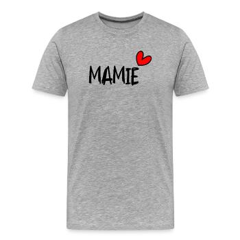OMA. OMA - Männer Premium Bio T-Shirt - Grau meliert - Vorne - Damien (186cm)