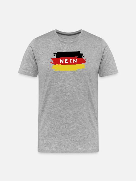 Deutschland Deutsche Flagge - Männer Premium Bio T-Shirt - Grau meliert