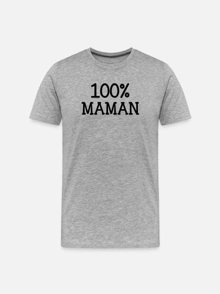 100% Mom - Mother's Day - Men's Premium Organic T-Shirt - heather grey