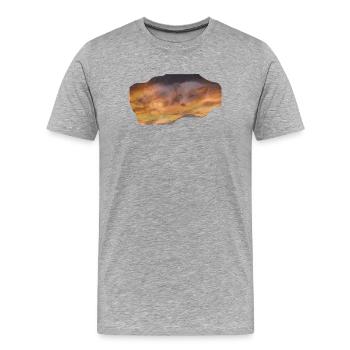 Renard arctique rêveur - T-shirt bio Premium Homme - gris chiné - Devant - Damien (186cm)