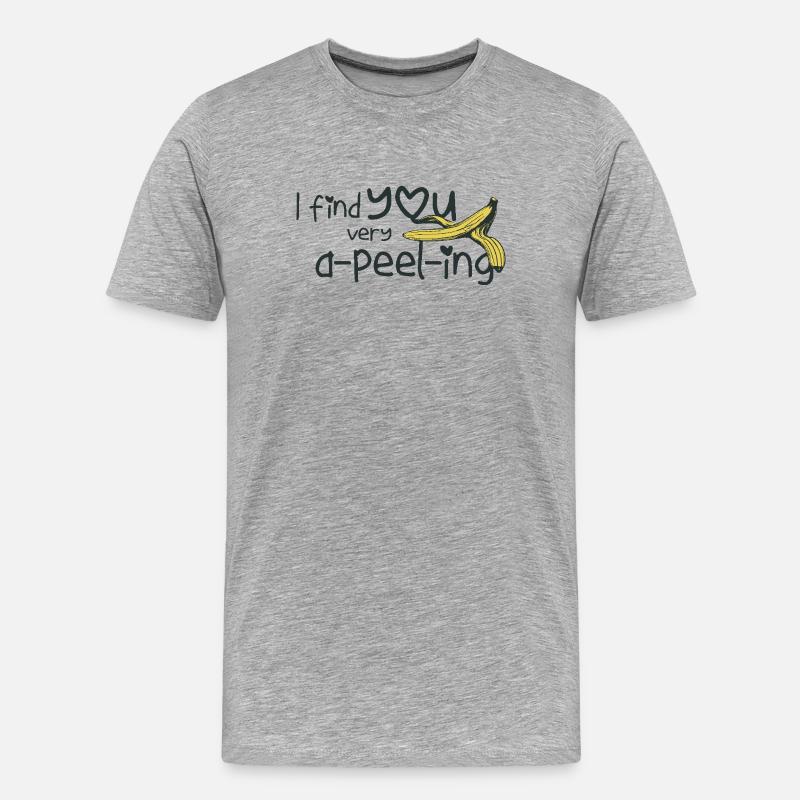 Banane - Männer Premium Bio T-Shirt - Grau meliert