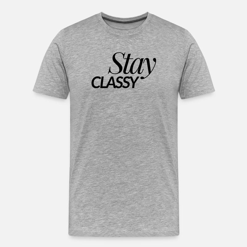 Bleiben Sie stilvoll - Männer Premium Bio T-Shirt - Grau meliert