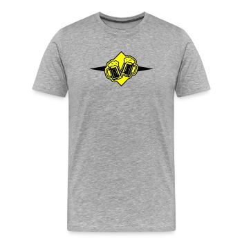 Beer Mug Beer Icon - Men's Premium Organic T-Shirt - heather grey - Front - Damien (186cm)