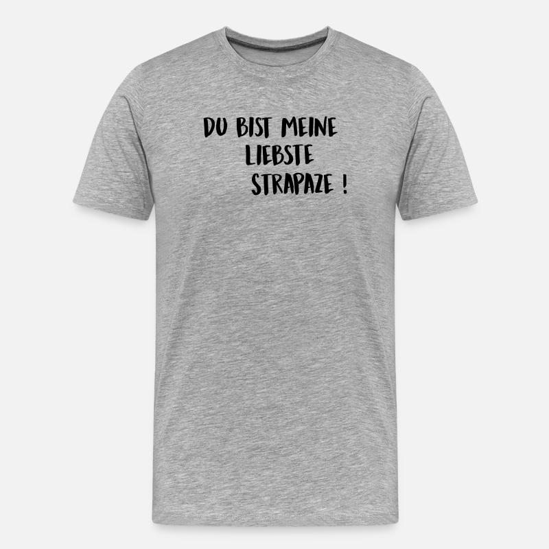 Strapaze - Männer Premium Bio T-Shirt - Grau meliert